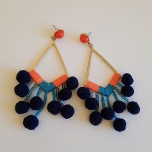 Tropical Beaded Earrings NWOT